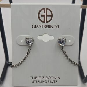 NWT Giani Bernini Sterling Silver Heart Earrings